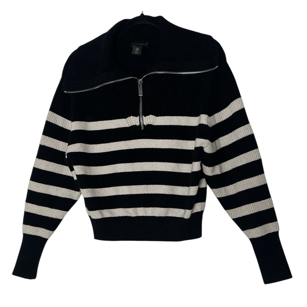 House of Harlow 1960 Sweater‎ Top Women's Medium Pullover Stretch 1/4 Zip Career